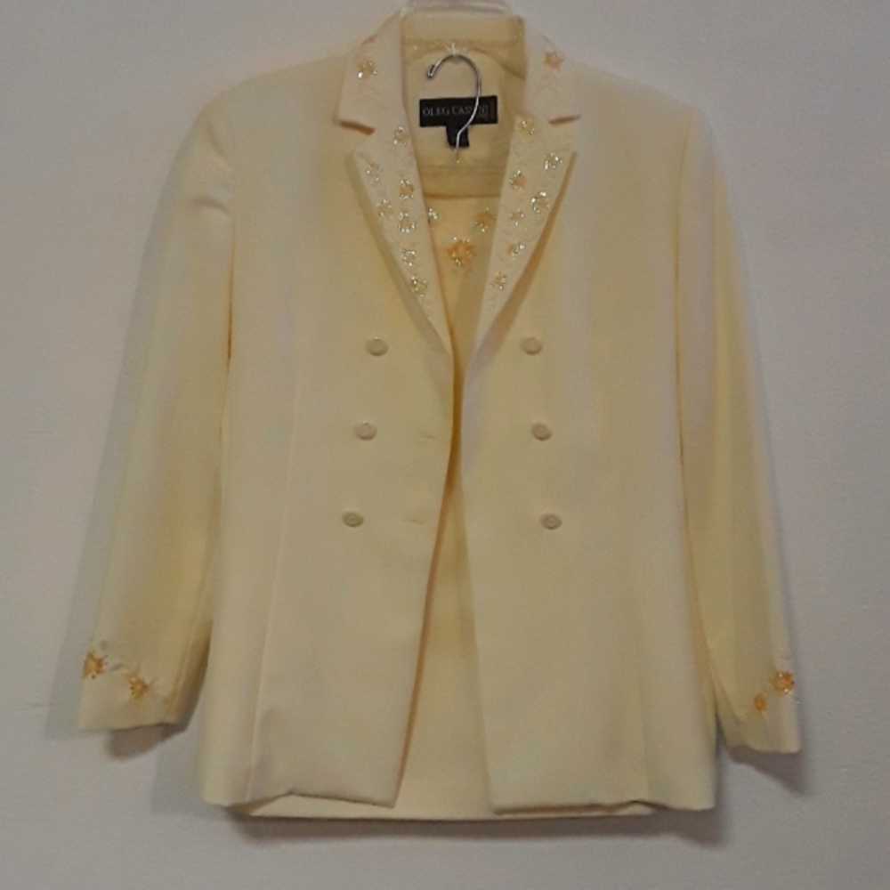 CDR2 - VTG.SUIT OLEG CASSINI STUDIO MISSY SZ.6 SKIRT SUIT SET